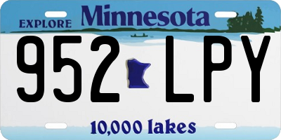 MN license plate 952LPY