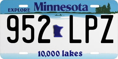 MN license plate 952LPZ