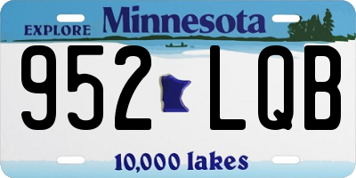 MN license plate 952LQB