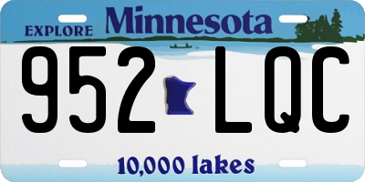 MN license plate 952LQC