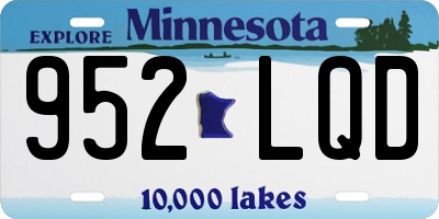 MN license plate 952LQD