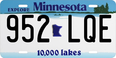 MN license plate 952LQE
