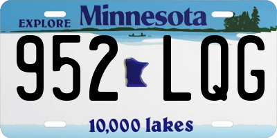MN license plate 952LQG