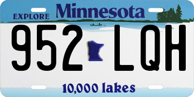 MN license plate 952LQH