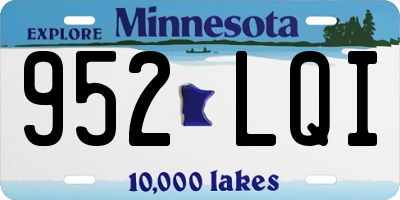 MN license plate 952LQI
