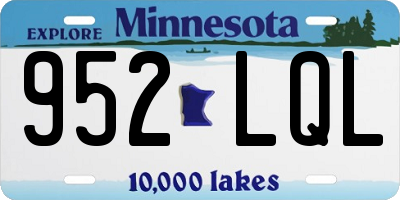 MN license plate 952LQL