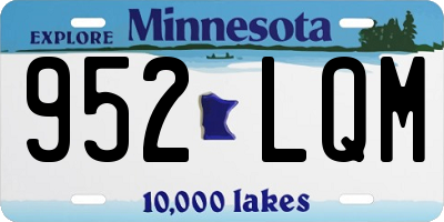MN license plate 952LQM