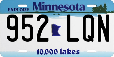 MN license plate 952LQN