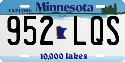 MN license plate 952LQS