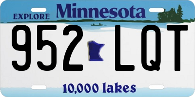 MN license plate 952LQT