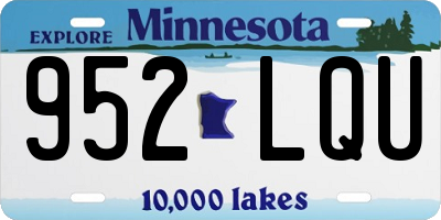 MN license plate 952LQU