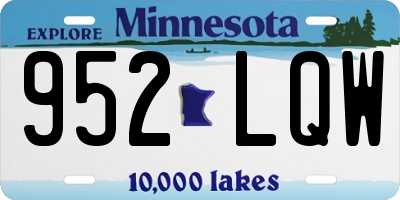 MN license plate 952LQW