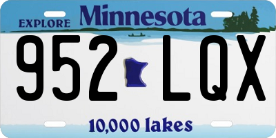 MN license plate 952LQX