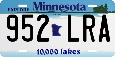 MN license plate 952LRA