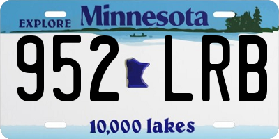 MN license plate 952LRB