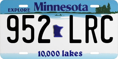 MN license plate 952LRC
