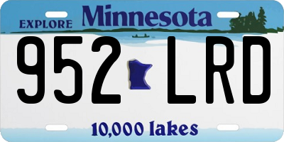 MN license plate 952LRD