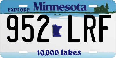MN license plate 952LRF