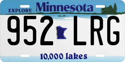 MN license plate 952LRG