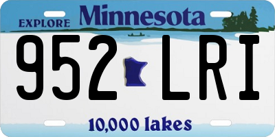 MN license plate 952LRI