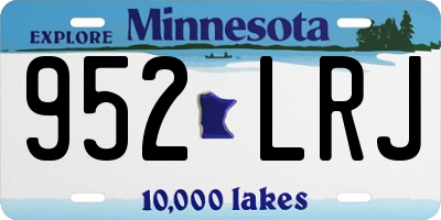 MN license plate 952LRJ