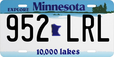 MN license plate 952LRL