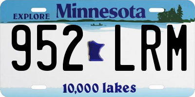 MN license plate 952LRM