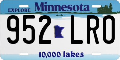 MN license plate 952LRO