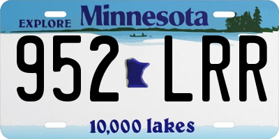 MN license plate 952LRR