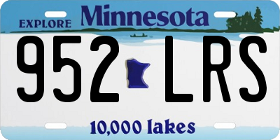 MN license plate 952LRS