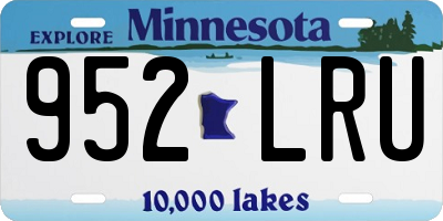 MN license plate 952LRU