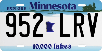 MN license plate 952LRV