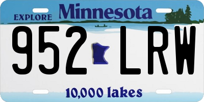 MN license plate 952LRW