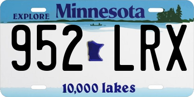 MN license plate 952LRX