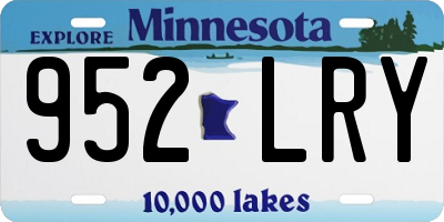 MN license plate 952LRY