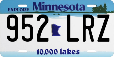 MN license plate 952LRZ
