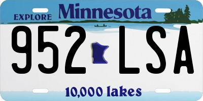 MN license plate 952LSA