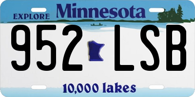 MN license plate 952LSB