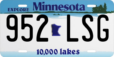 MN license plate 952LSG