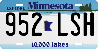 MN license plate 952LSH