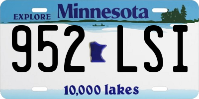 MN license plate 952LSI