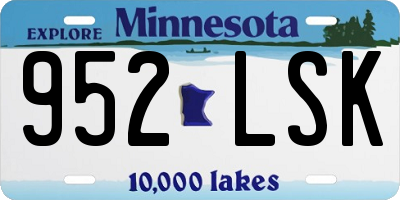 MN license plate 952LSK