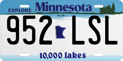 MN license plate 952LSL