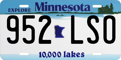 MN license plate 952LSO