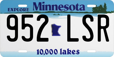 MN license plate 952LSR