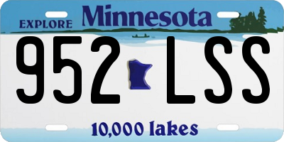 MN license plate 952LSS