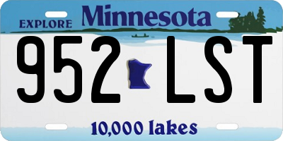 MN license plate 952LST