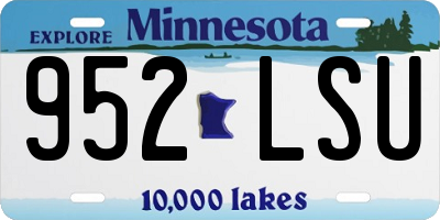 MN license plate 952LSU