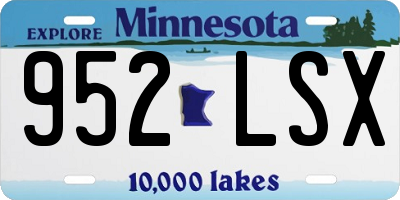MN license plate 952LSX