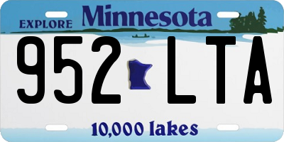 MN license plate 952LTA